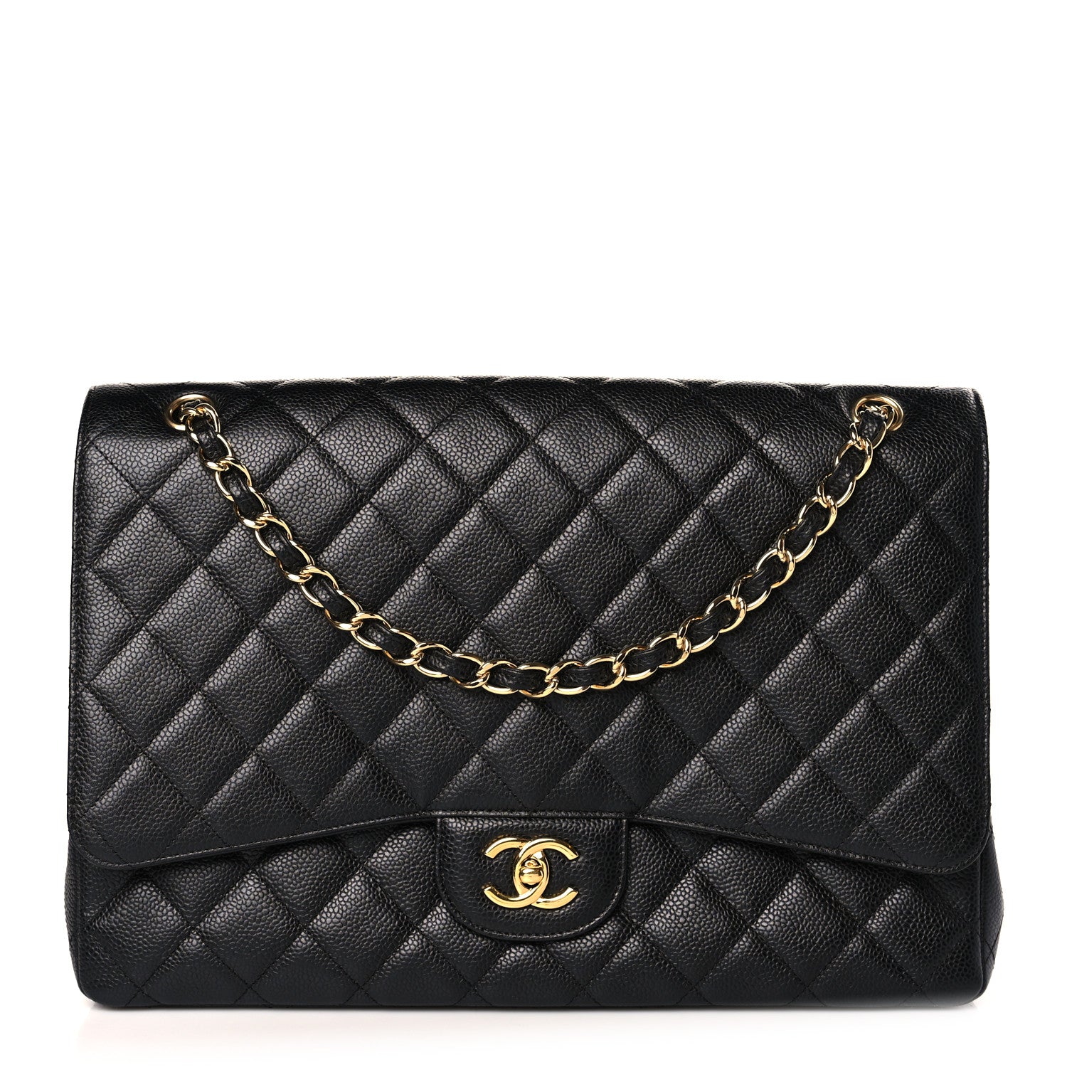 Chanel Caviar Quilted Maxi Single Flap Black 1 of 9