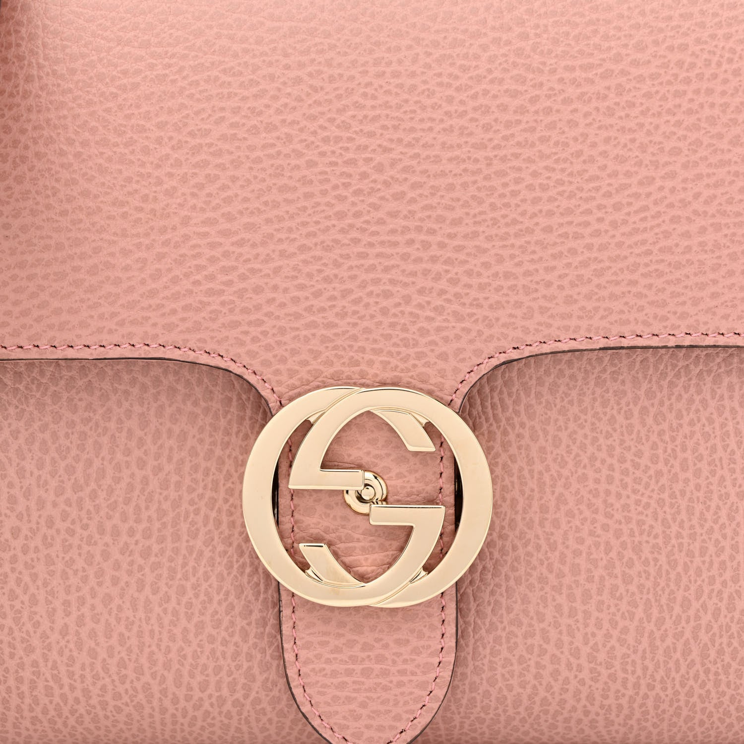 Gucci Dollar Calfskin Interlocking G Top Handle Shoulder Bag Soft Pink 8 of 13
