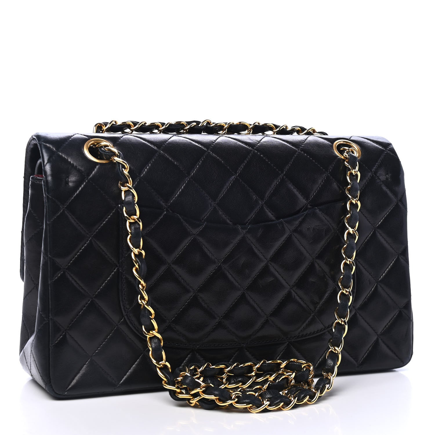 Chanel Lambskin Quilted Medium Double Flap Black 2 of 4