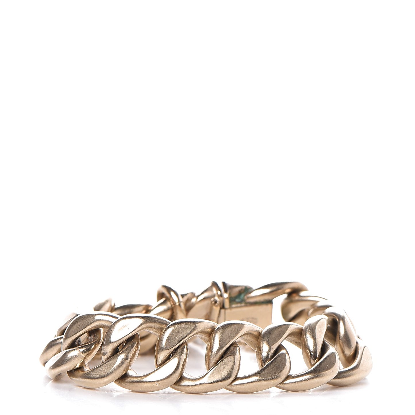 Metal Quilted CC Coin Bracelet Gold