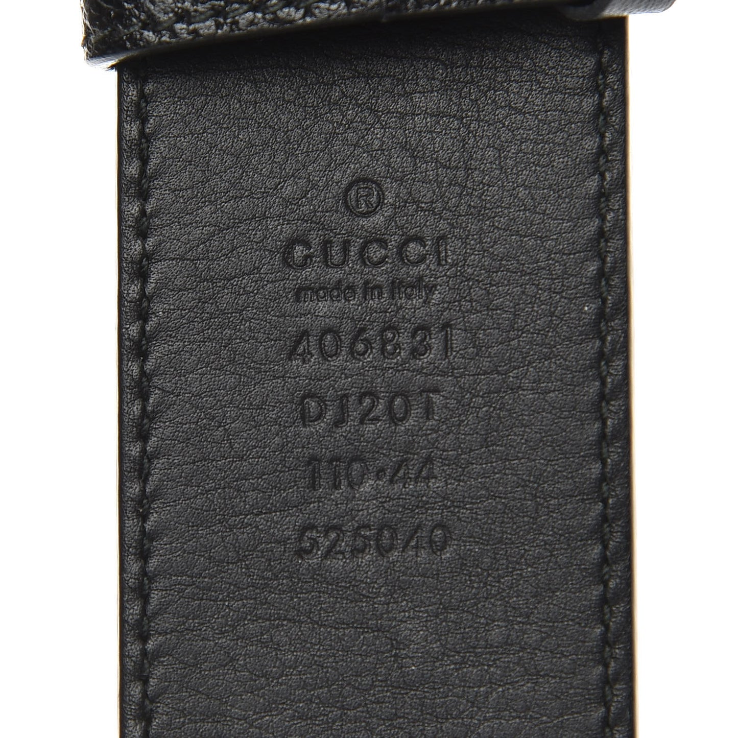 Textured Calfskin Double G 40mm Belt 110 44 Black