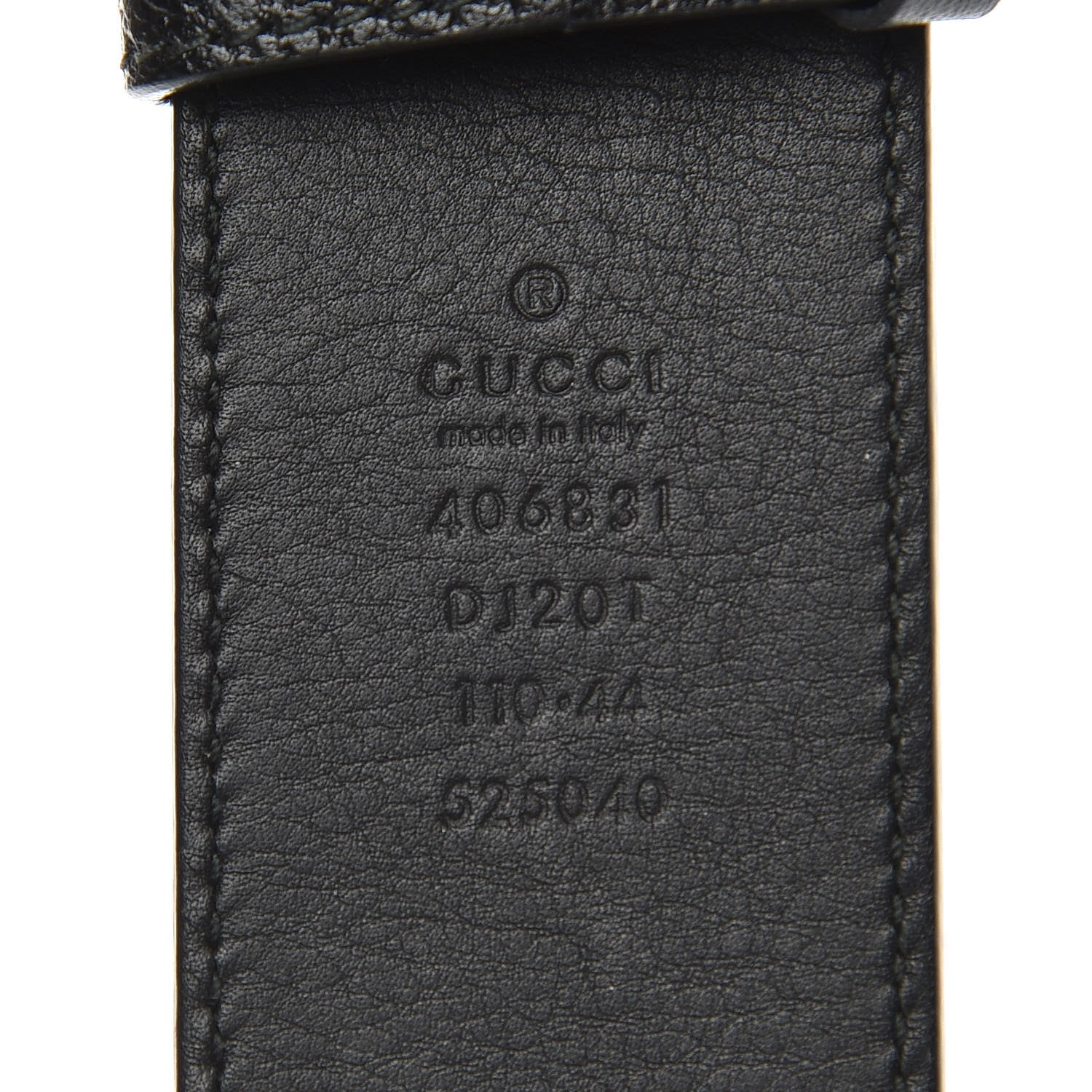Gucci Textured Calfskin Double G 40mm Belt 110 44 Black 7 of 8