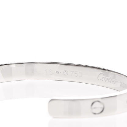 Cartier 18K White Gold LOVE Cuff Bracelet 16 4 of 6
