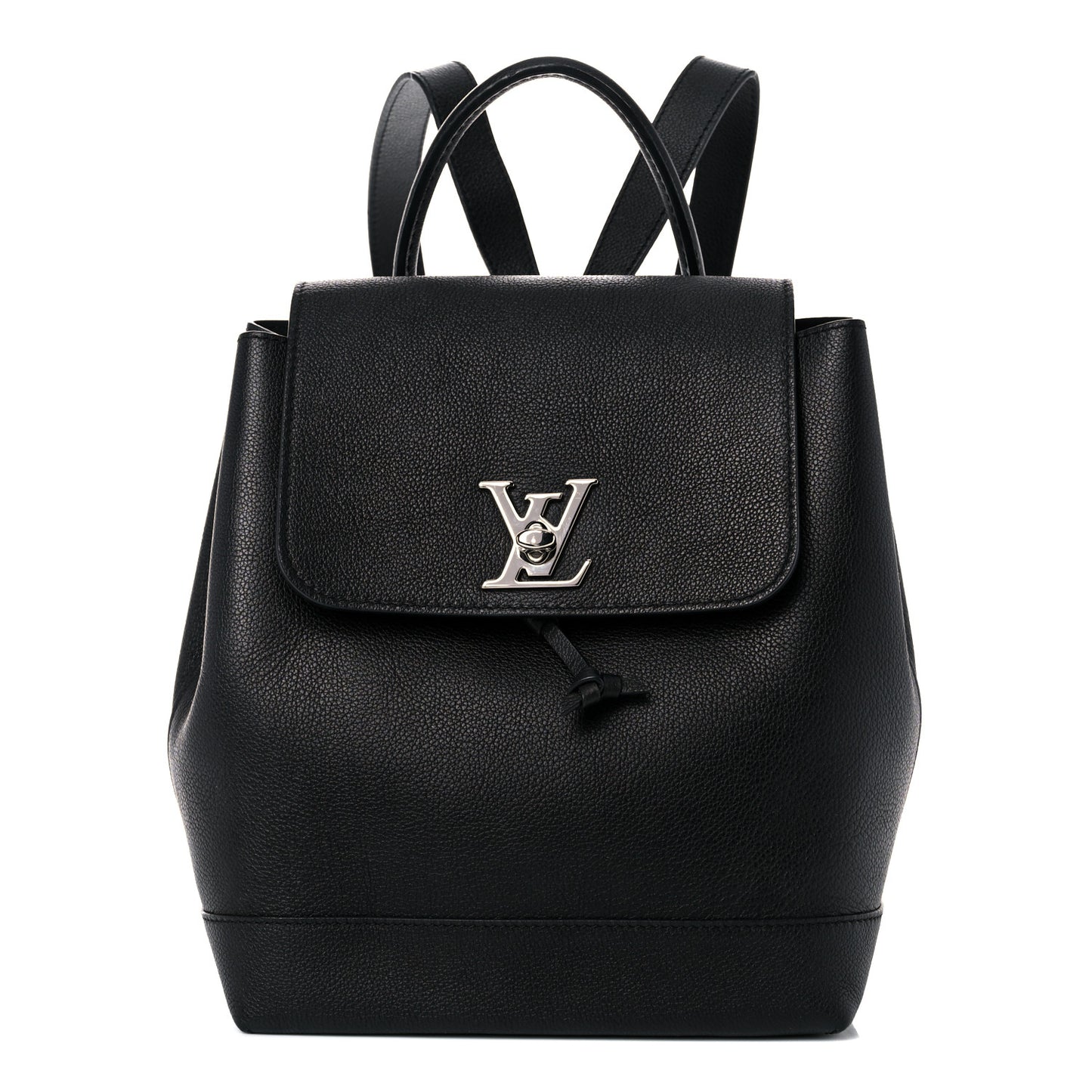 Calfskin Lockme Backpack Black