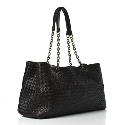 Bottega Veneta Nappa Intrecciato Large Classic Chain Strap Tote Ebano 3 of 8