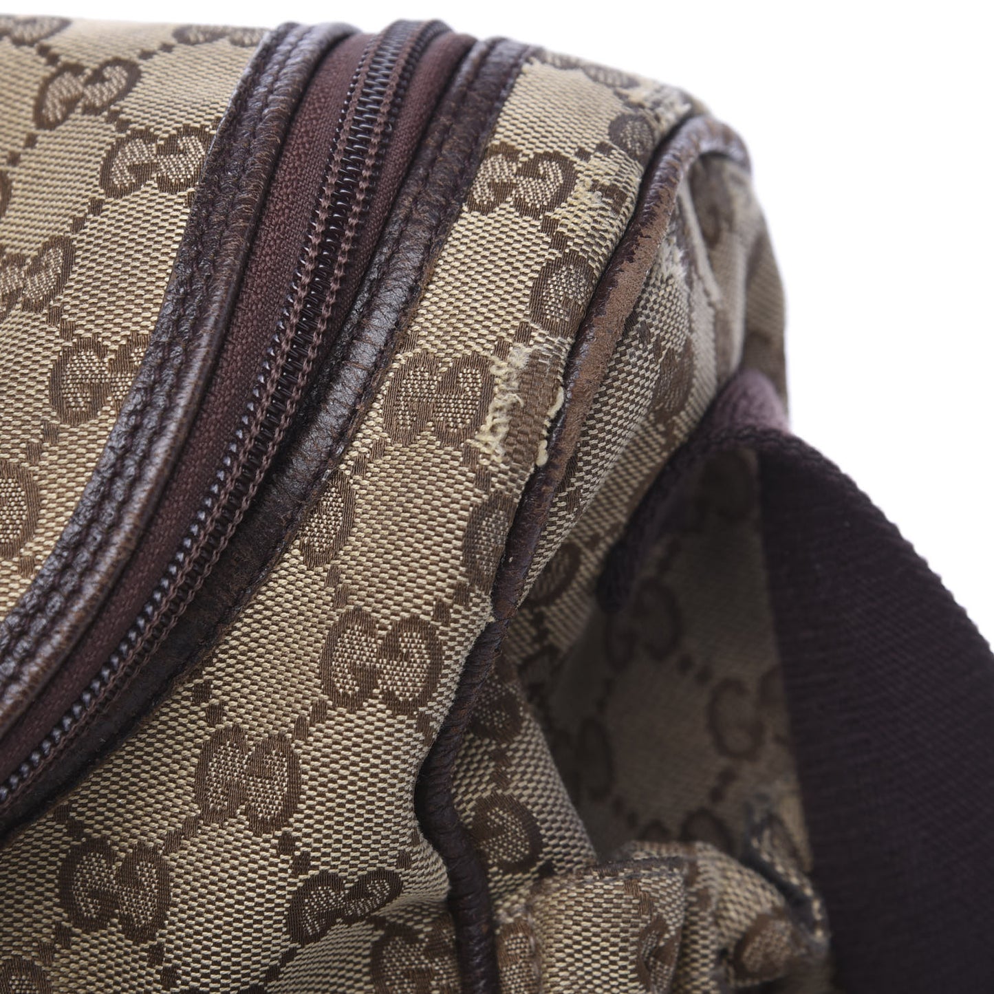 Monogram Natural Pigskin Large Diaper Bag Beige Ebony Cocoa Dark Chocolate