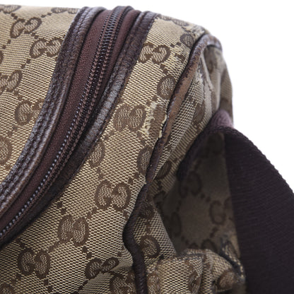 Gucci Monogram Natural Pigskin Large Diaper Bag Beige Ebony Cocoa Dark Chocolate 16 of 17