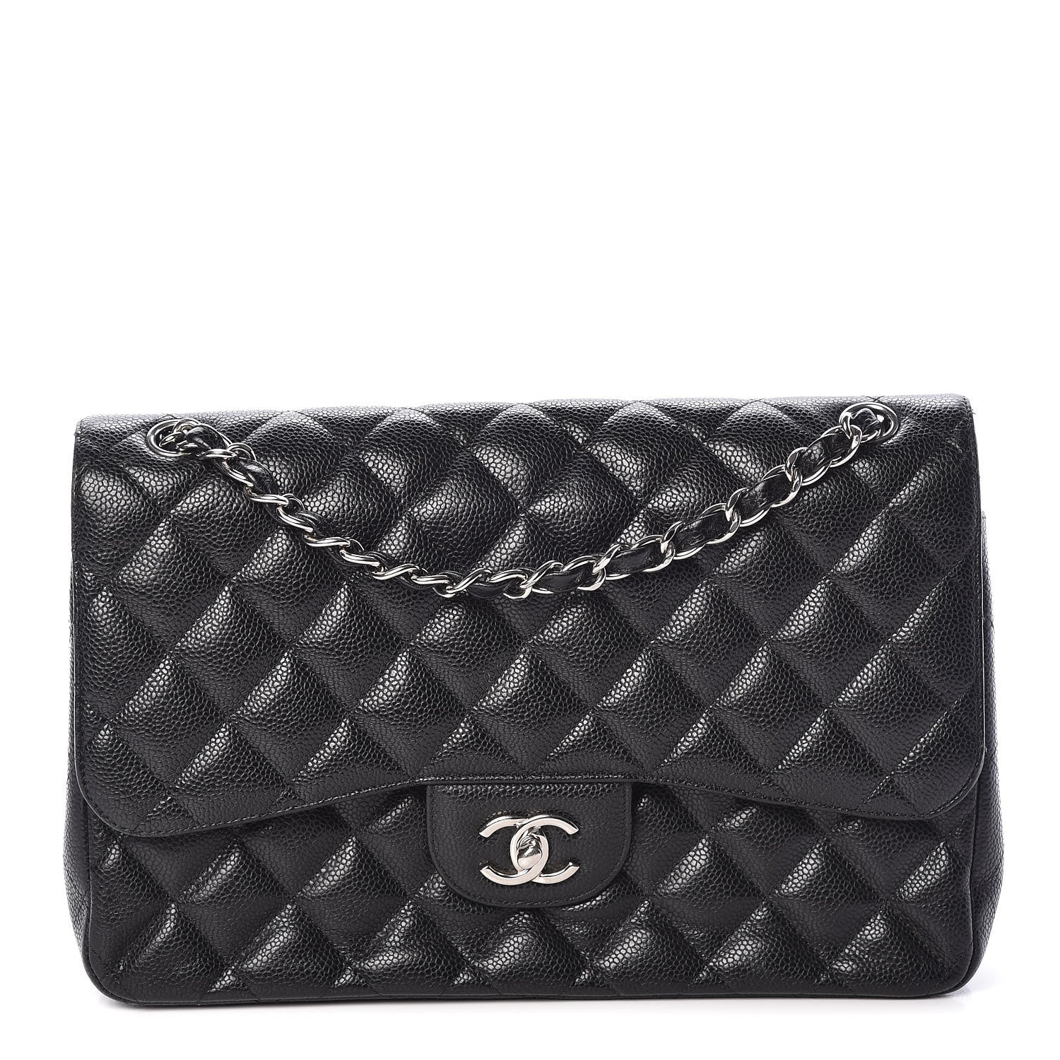 Chanel Caviar Quilted Jumbo Double Flap Black 1 of 14