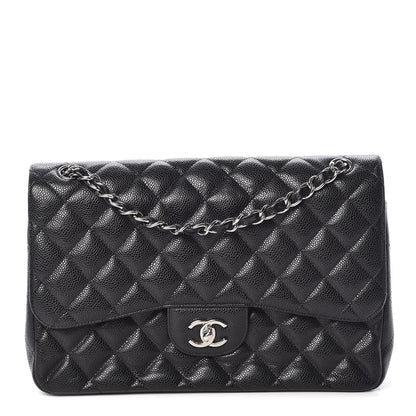 Chanel Caviar Quilted Jumbo Double Flap Black 1 of 14
