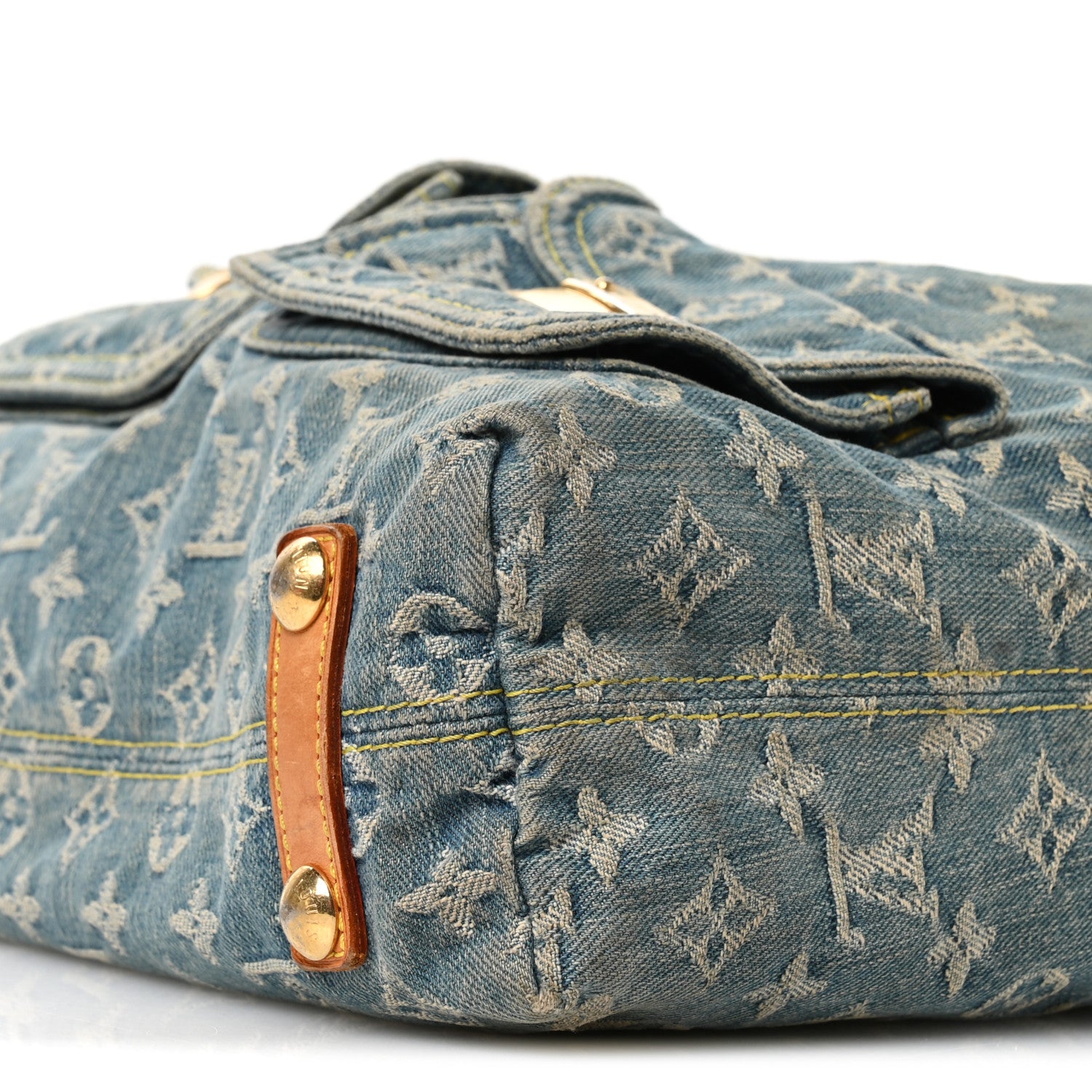 Louis Vuitton Denim Monogram Baggy GM Blue 10 of 13
