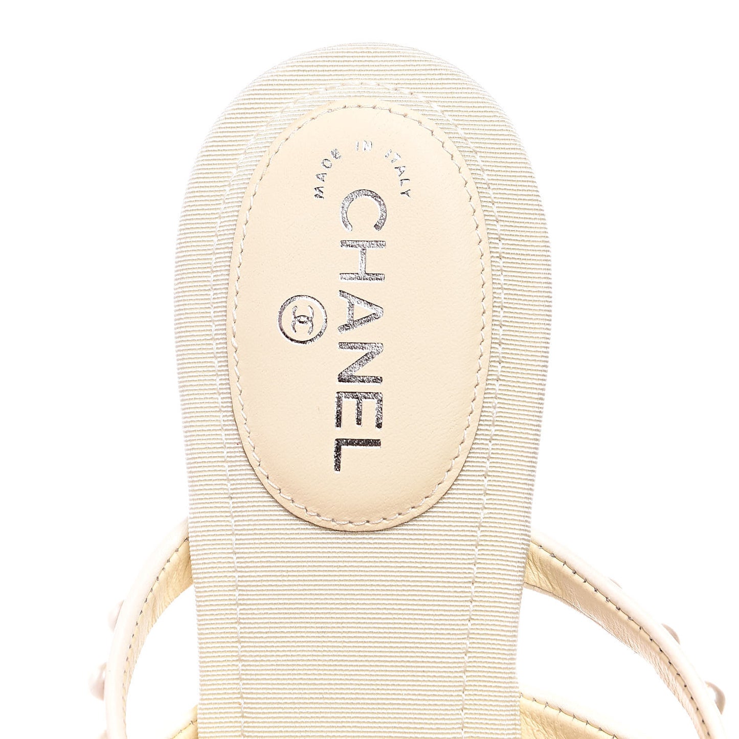 Lambskin Pearl Sandals 38 Beige
