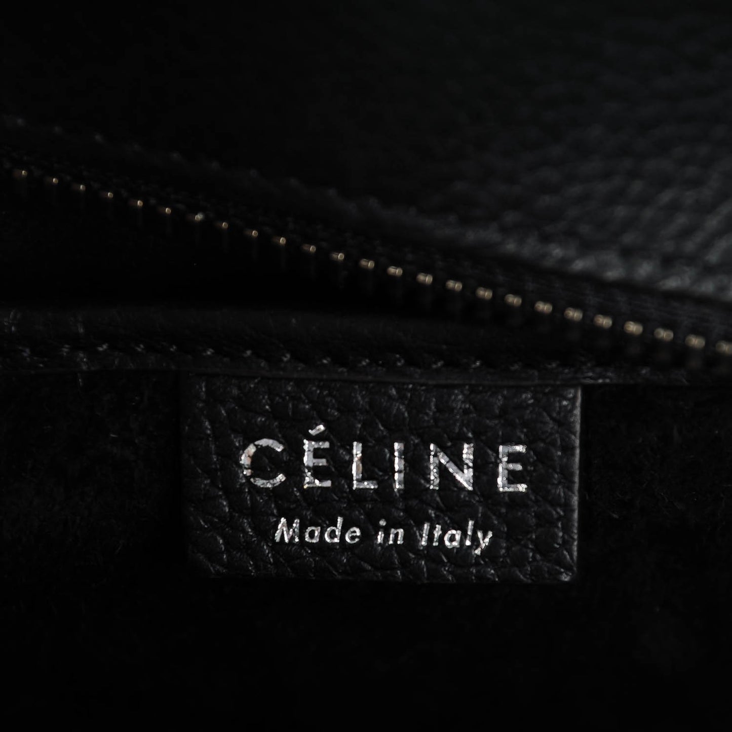 Drummed Calfskin Nano Luggage Black
