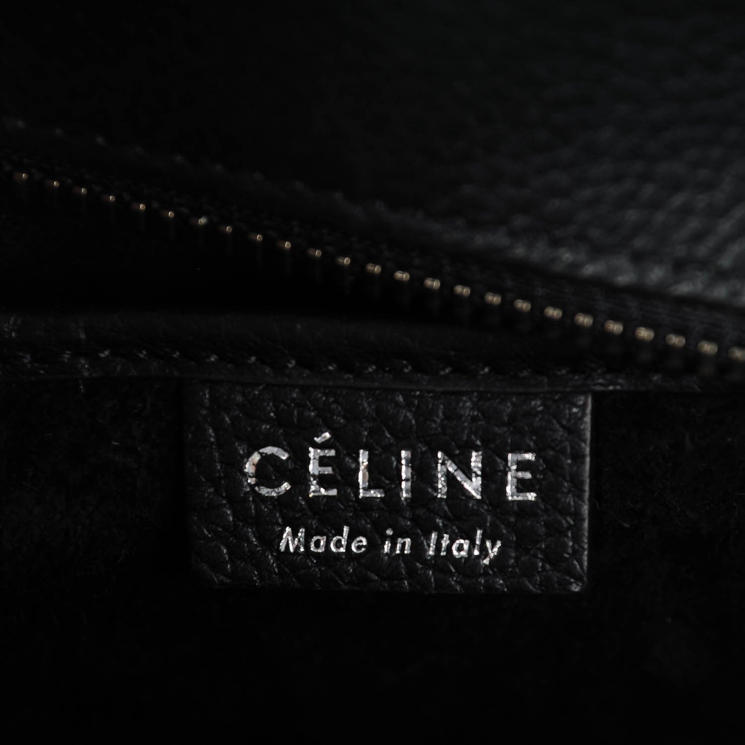 Celine Drummed Calfskin Nano Luggage Black 6 of 8