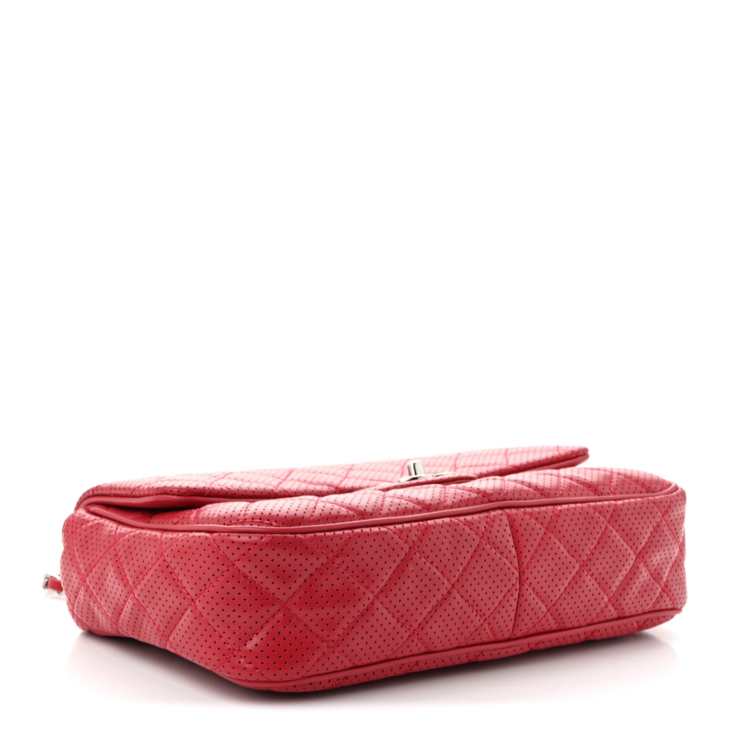 Lambskin Perforated Jumbo Punch Flap Dark Pink