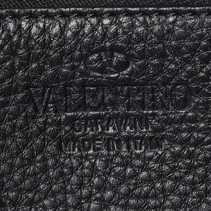 Valentino Garavani Pebbled Calfskin Large Rockstud Flip-Lock Messenger Bag Black 6 of 9