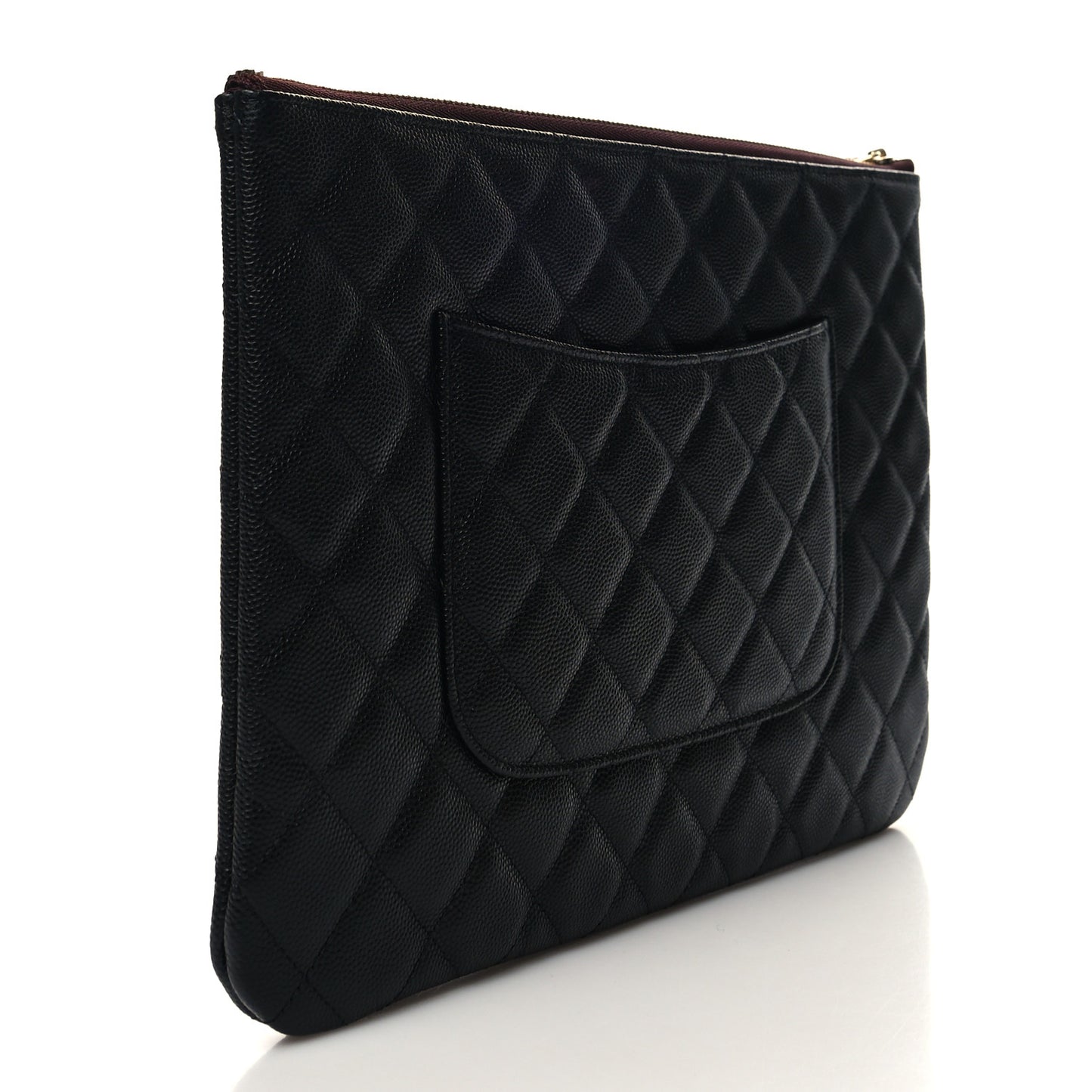 Caviar Quilted Medium Cosmetic Case Black