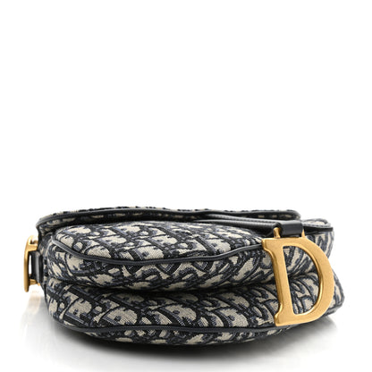 Christian Dior Oblique Saddle Bag Blue 4 of 11