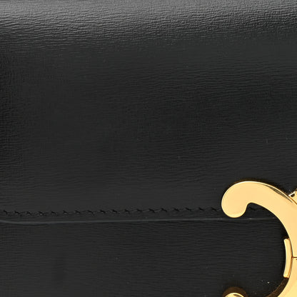 Celine Shiny Calfskin Triomphe Shoulder Bag Black 9 of 11