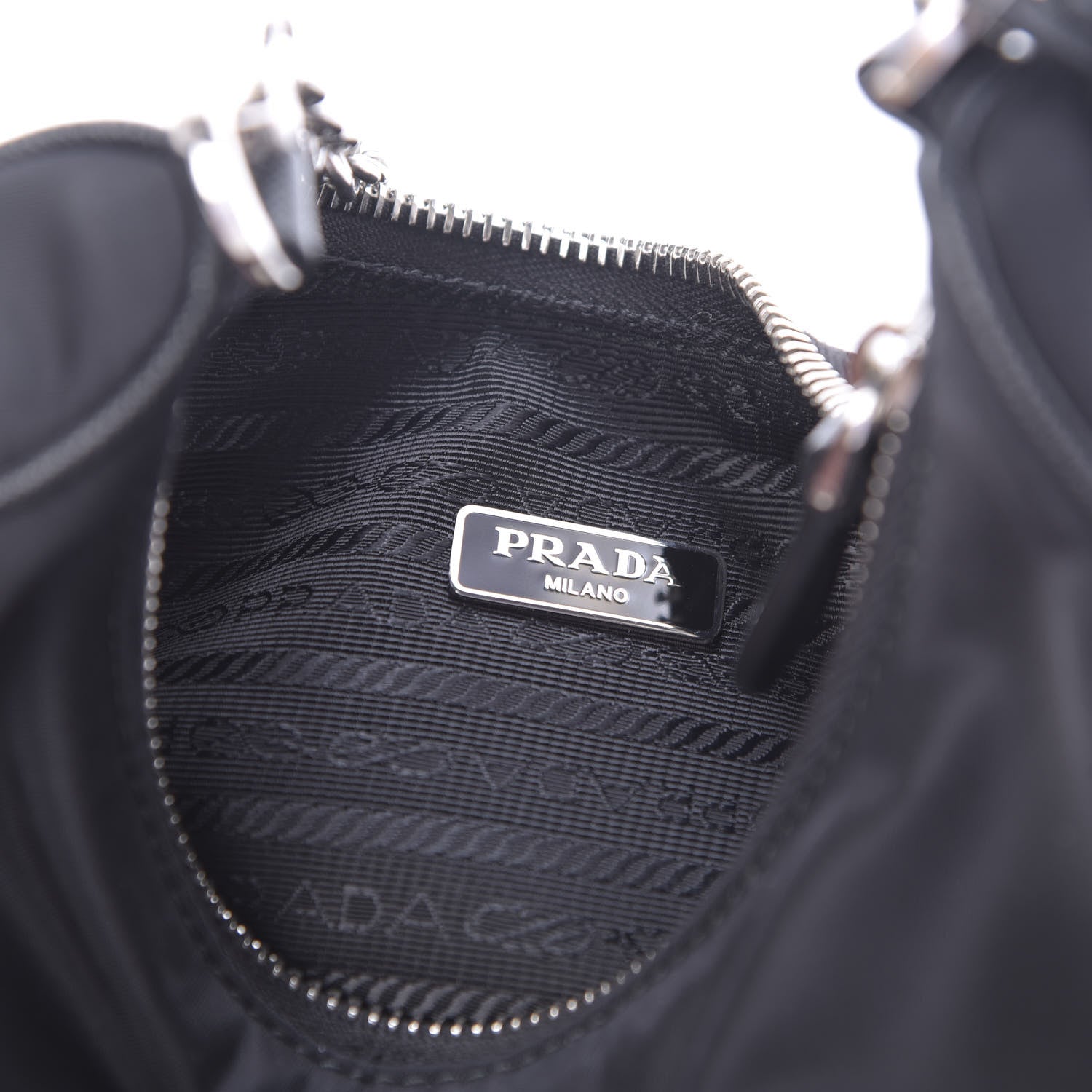 Prada Nylon Re-Edition 2005 Shoulder Bag Black 8 of 10