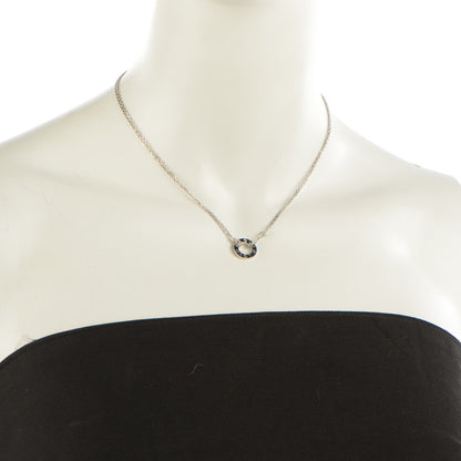 Cartier 18K White Gold 2 Diamond LOVE Necklace 2 of 7