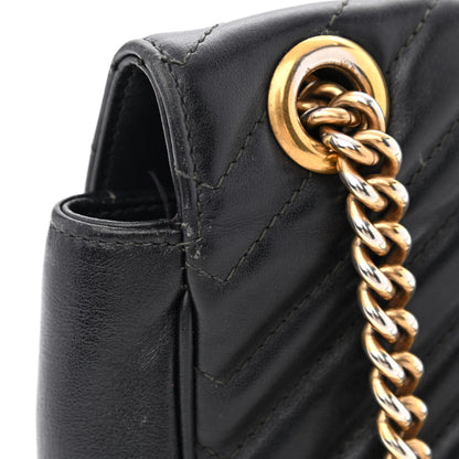 Gucci Calfskin Matelasse Small GG Marmont Shoulder Bag Black 18 of 18