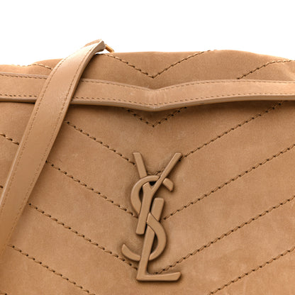 Saint Laurent Nubuck Shearling Monogram Medium Niki Chain Satchel Ivory Natural Tan 8 of 13