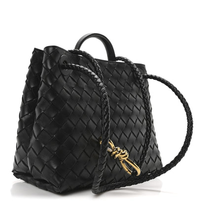 Bottega Veneta Nappa Intrecciato Small Andiamo Shoulder Bag Black 3 of 10