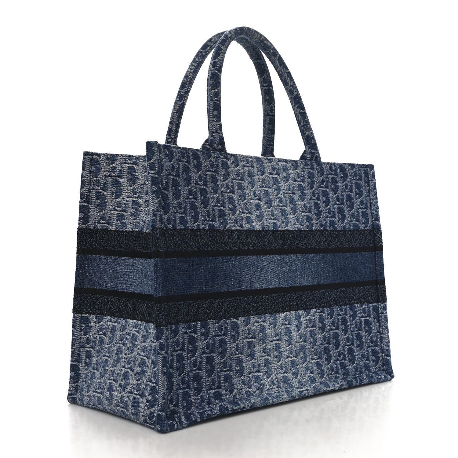 Christian Dior Oblique Denim Medium Book Tote Blue 3 of 12