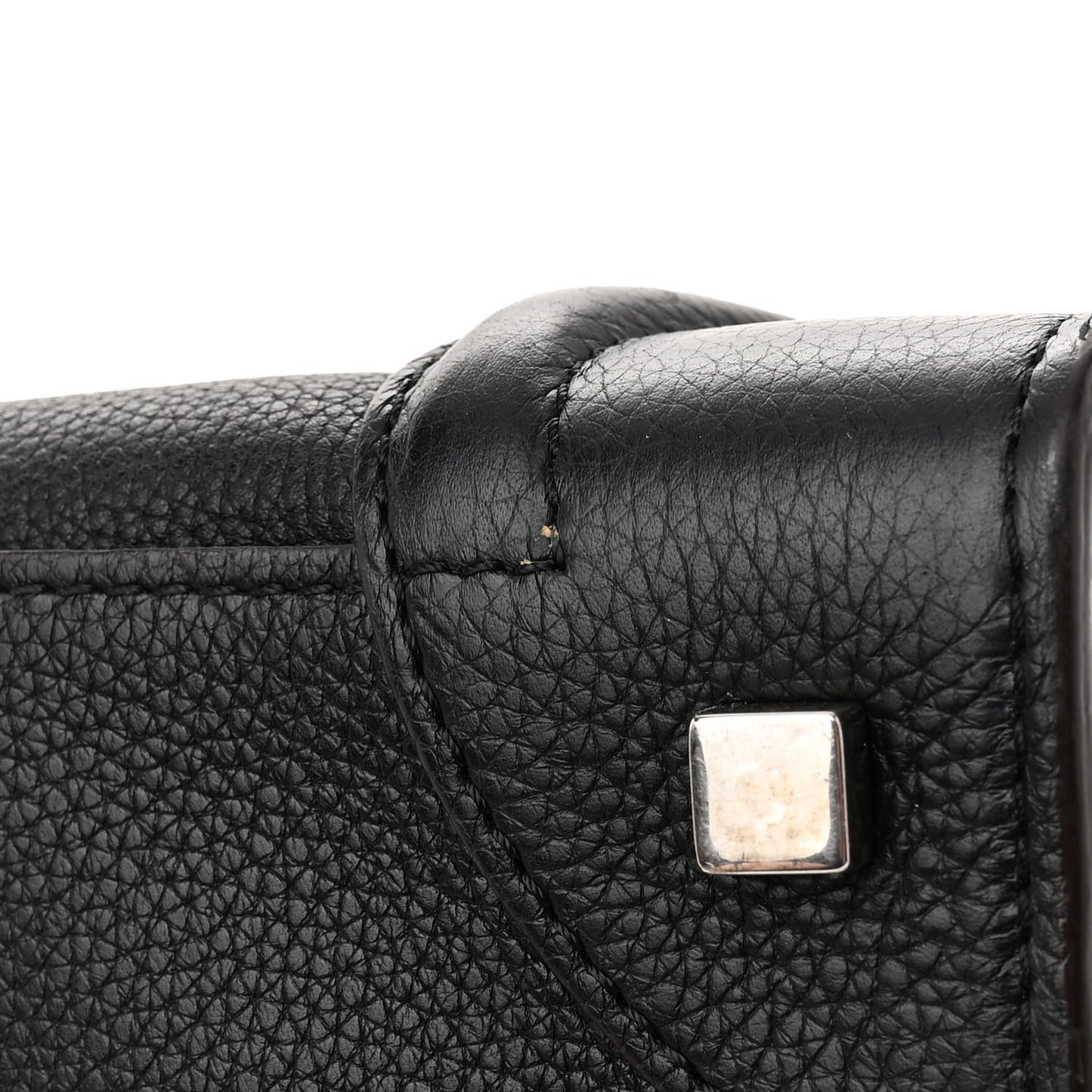 Drummed Calfskin Mini Luggage Black