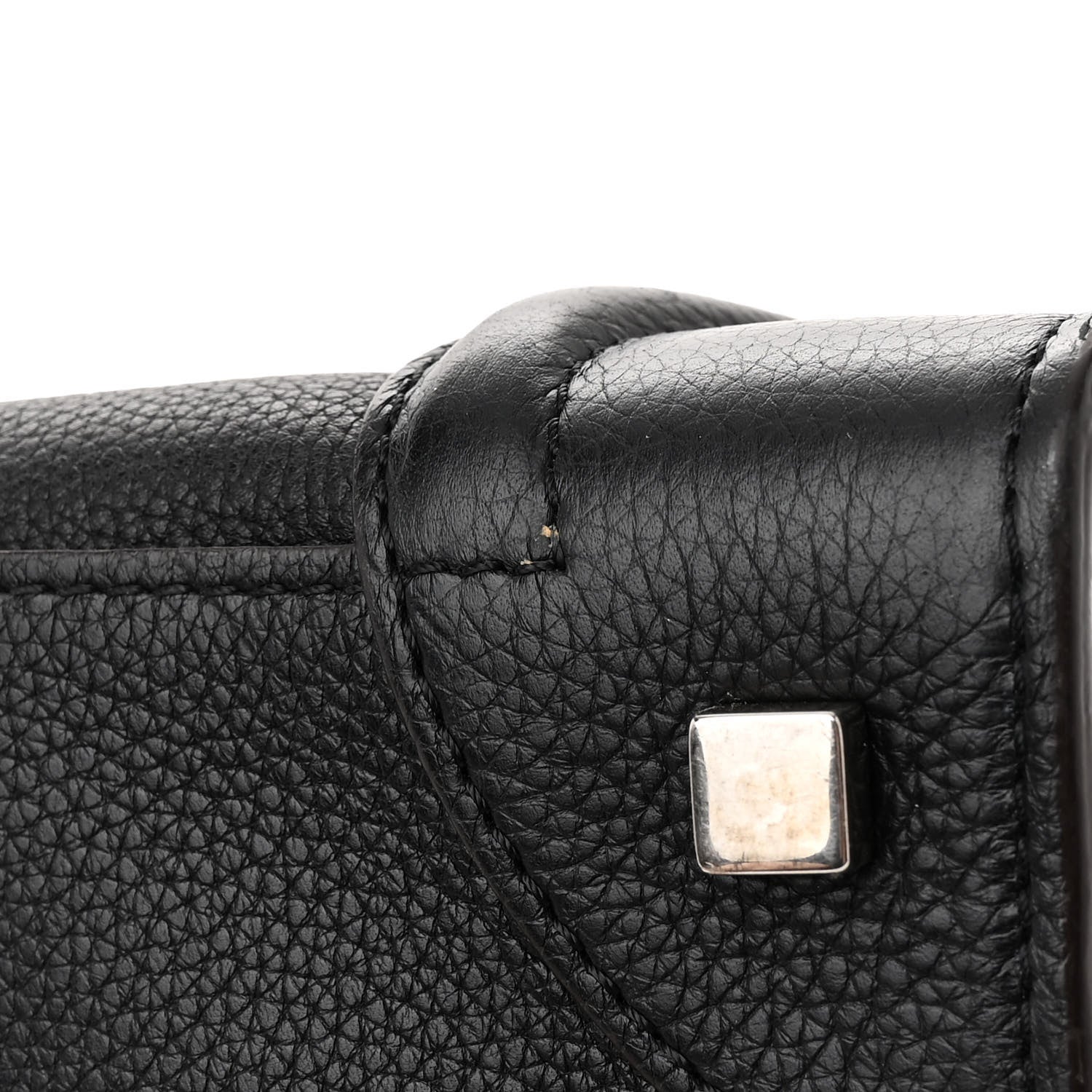 Celine Drummed Calfskin Mini Luggage Black 12 of 13