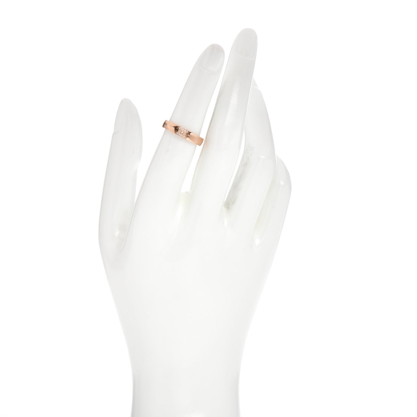 18K Rose Gold Diamond Ever Herakles Wedding Band Ring 50 5.25