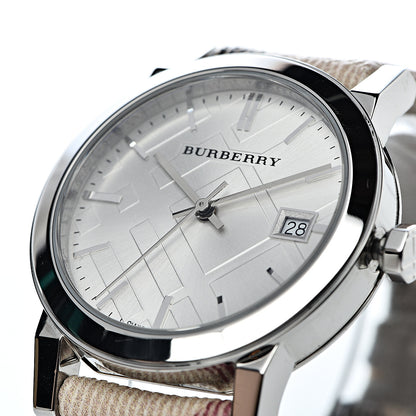 Burberry Stainless Steel Calfskin 34mm Heritage Nova Check Quartz Watch BU9113 8 of 9