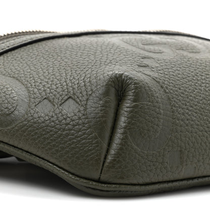 Gucci Piuma Calfskin Jumbo GG Embossed Small Belt Bag Dark Green 10 of 10