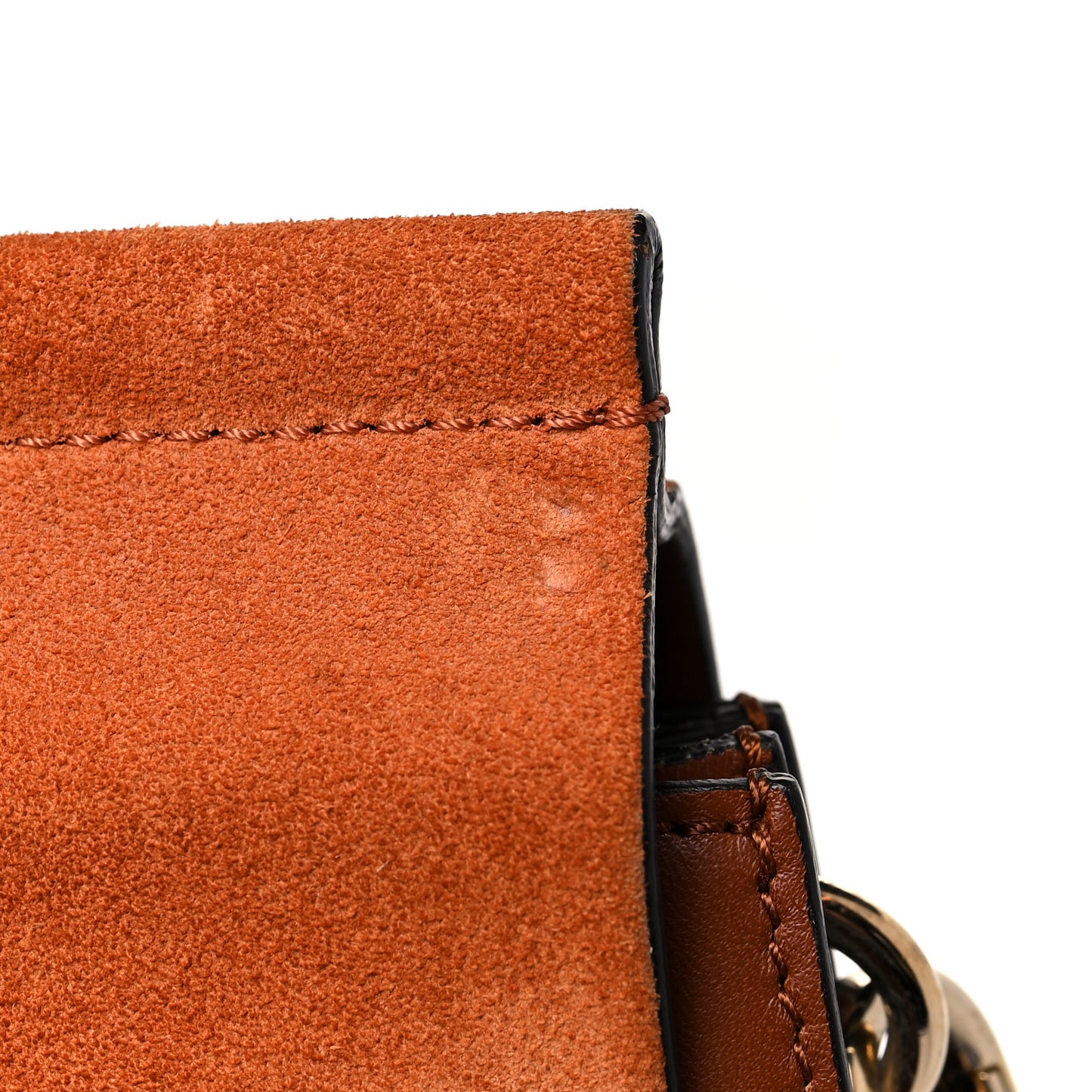Suede Calfskin Medium Faye Shoulder Bag Tobacco
