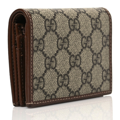 Gucci GG Supreme Monogram Horsebit 1955 Card Case Wallet Beige Ebony Brown Sugar 3 of 8