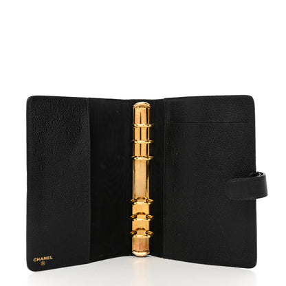 Chanel Caviar CC Medium Ring Agenda Planner Black 5 of 9