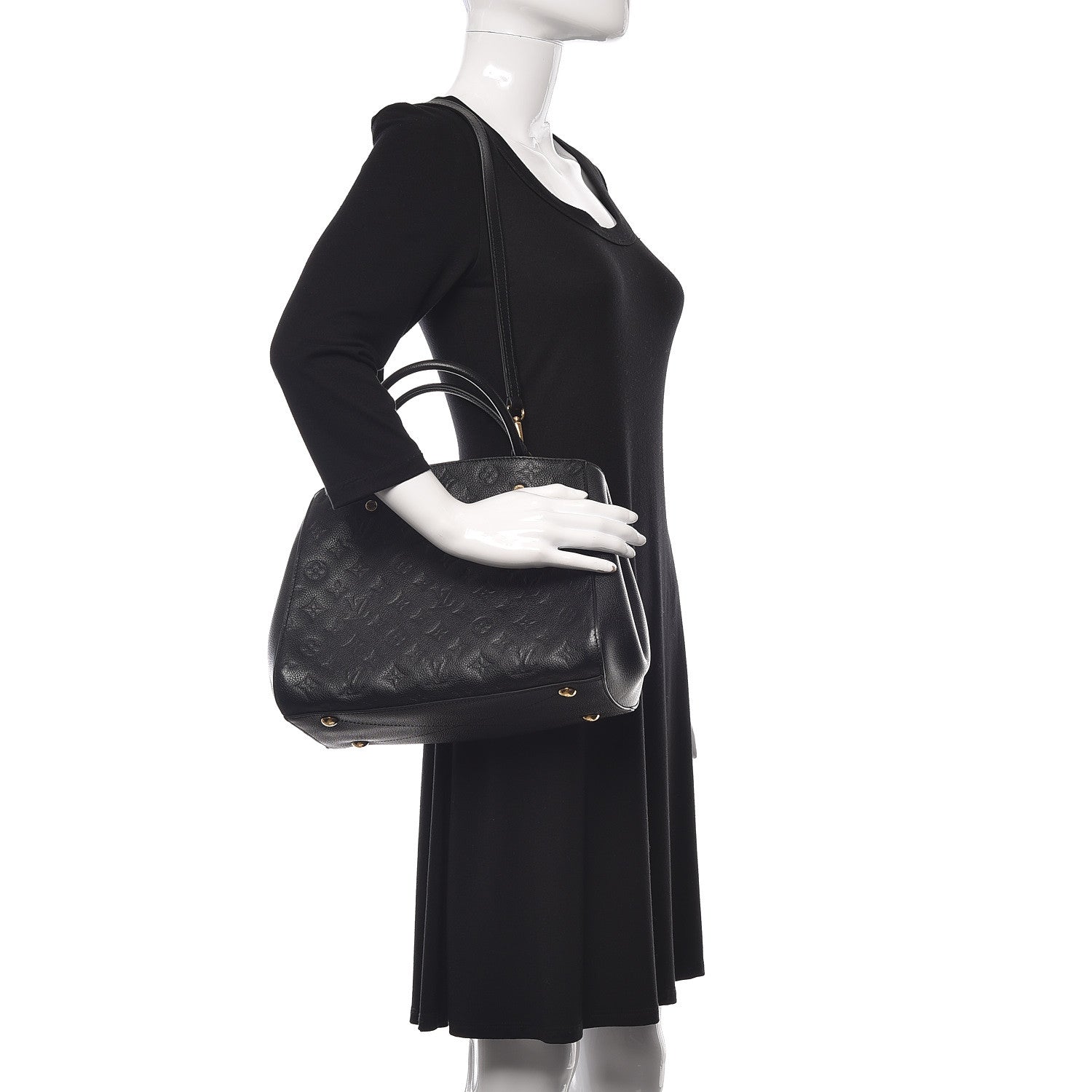 Louis Vuitton Empreinte Montaigne MM Black 2 of 11