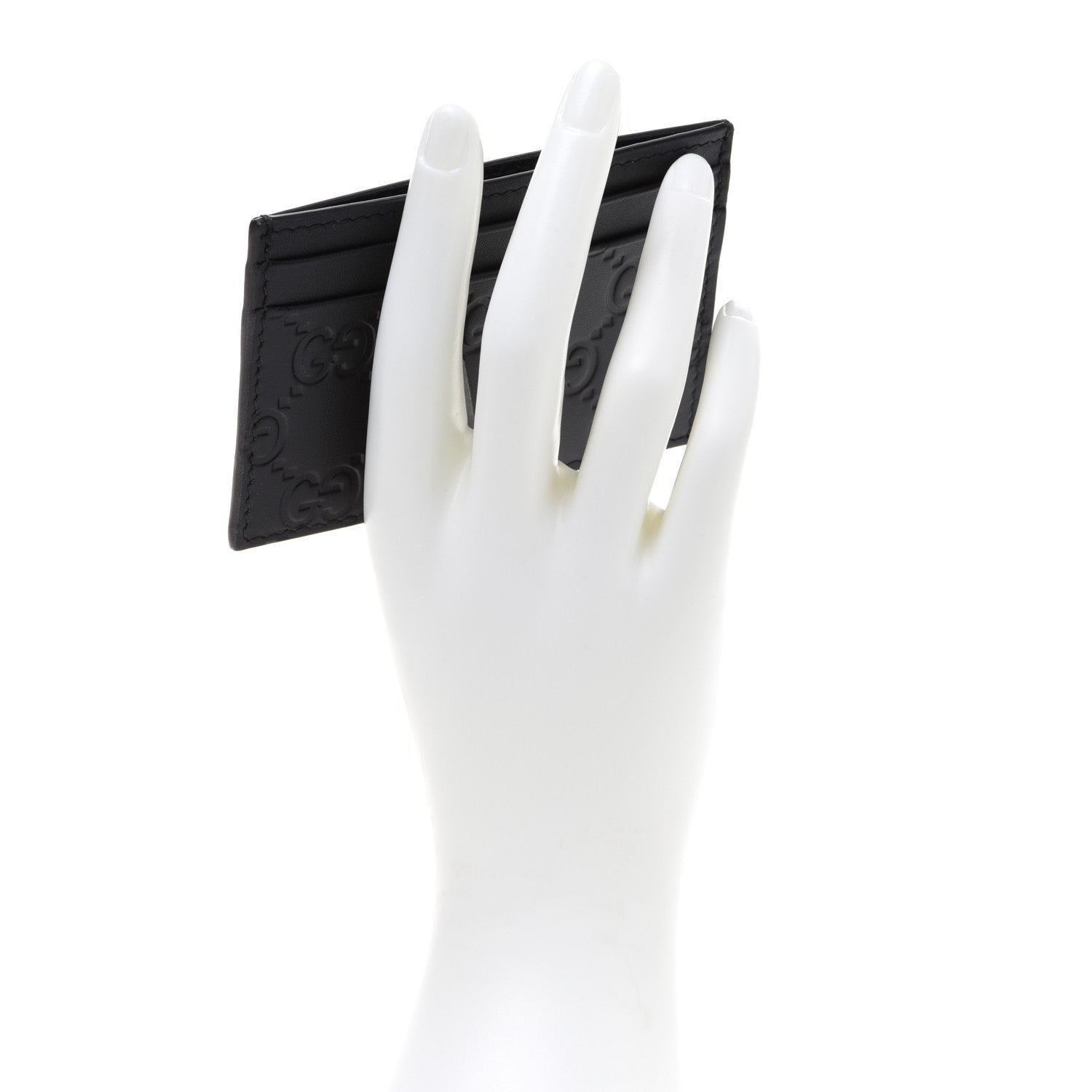 Gucci Guccissima Card Holder Black 2 of 6