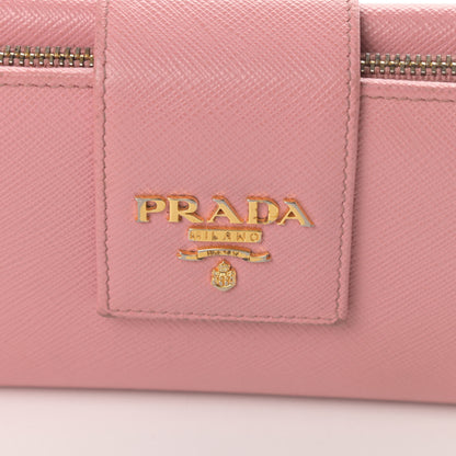 Prada Saffiano Metal Tab Wallet Petalo 10 of 11