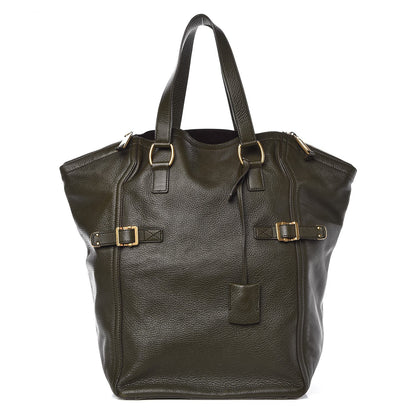 Saint Laurent Calfskin Large Downtown Tote Olive 1 of 11