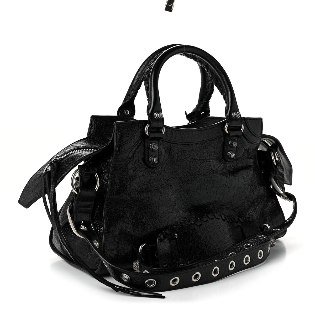 Agneau Arena Small Neo Cagole City Handbag Black