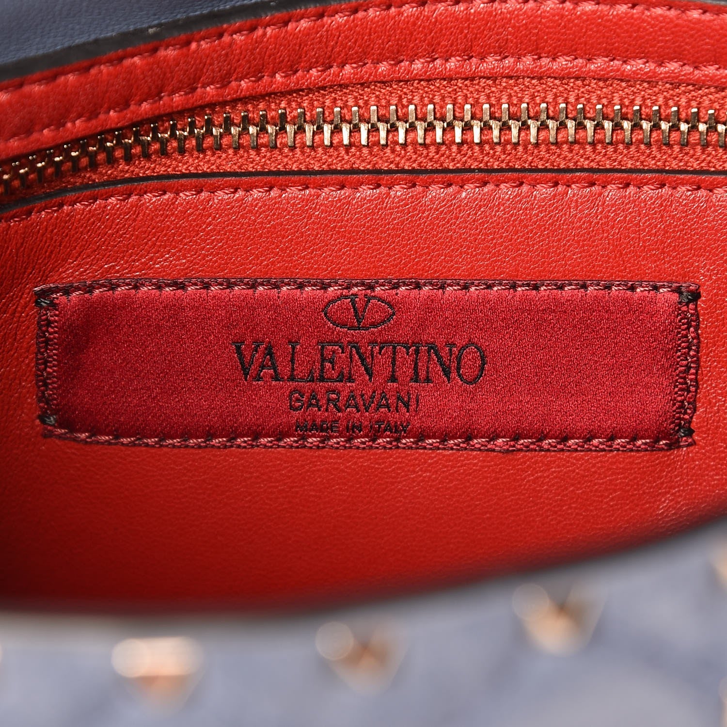 Valentino Garavani Suede Medium Rockstud Spike Shoulder Bag Blue 7 of 7