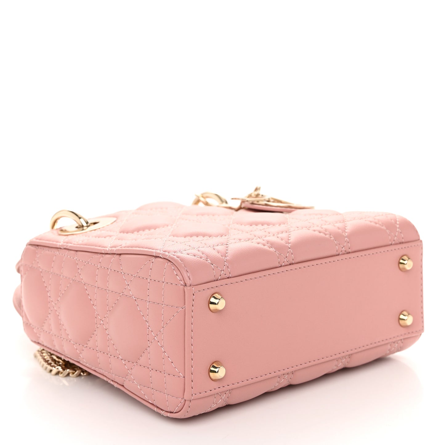 Lambskin Cannage Mini Lady Dior Blush