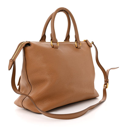 Prada Vitello Daino Pocket Tote Caramel 3 of 16