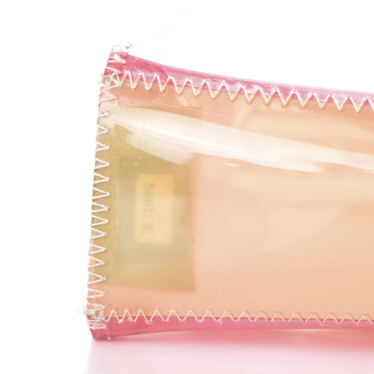 PVC Stitched Flap Beige Pink