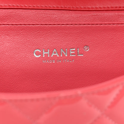 Chanel Patent Quilted Clutch with Chain Flap Fuchsia 7 of 10