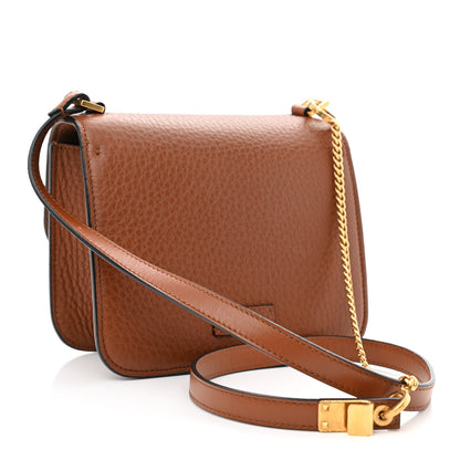 Valentino Garavani Grained Calfskin Small VSling Shoulder Bag Saddle Brown 3 of 10