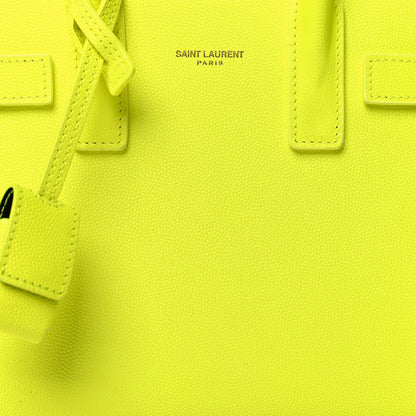 Saint Laurent Calfskin Nano Sac De Jour Neon Yellow 8 of 11