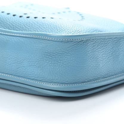 Hermes Taurillon Clemence Evelyne II PM Blue Jean 10 of 14