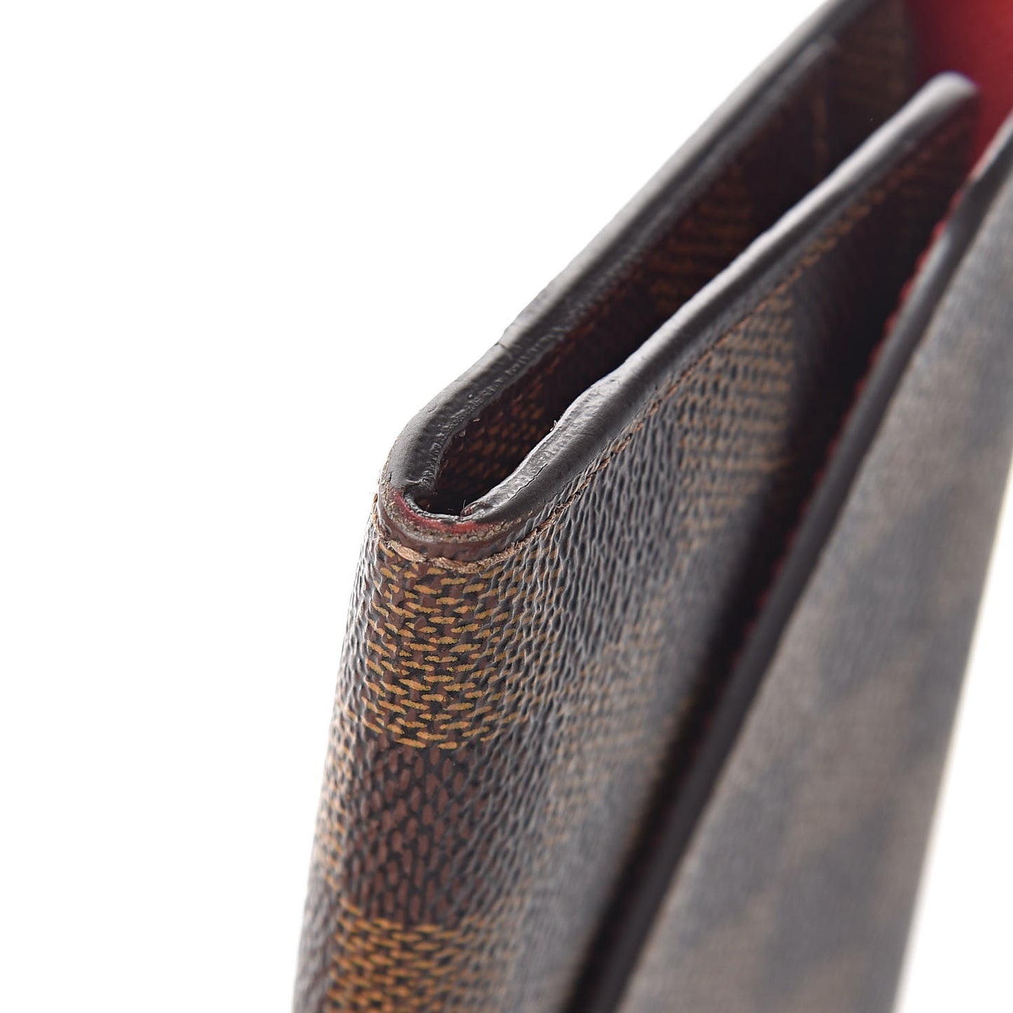 Damier Ebene Josephine Wallet Red